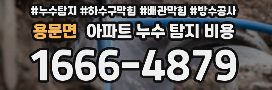 용문면 아파트 누수 탐지 비용