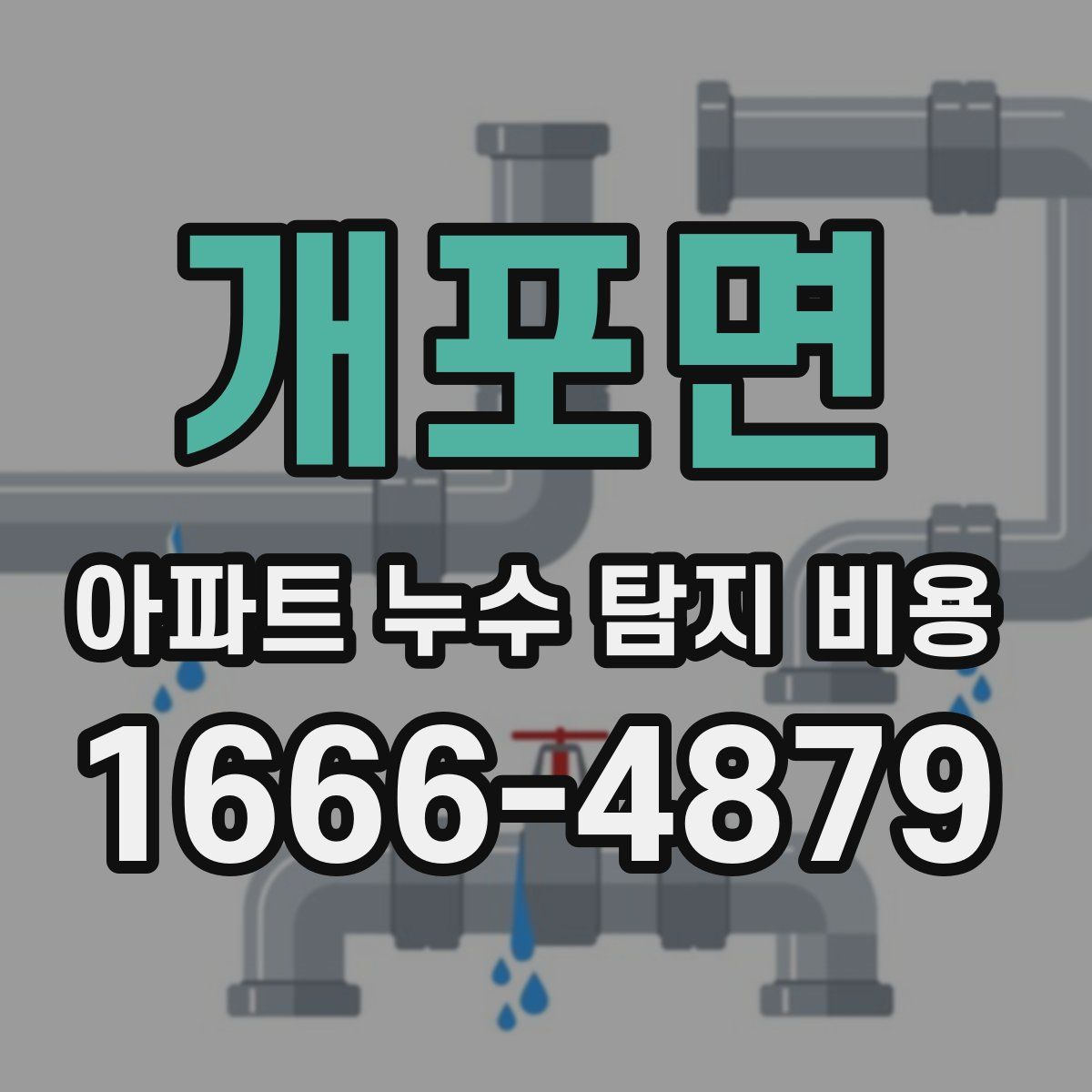 개포면 아파트 누수 탐지 비용