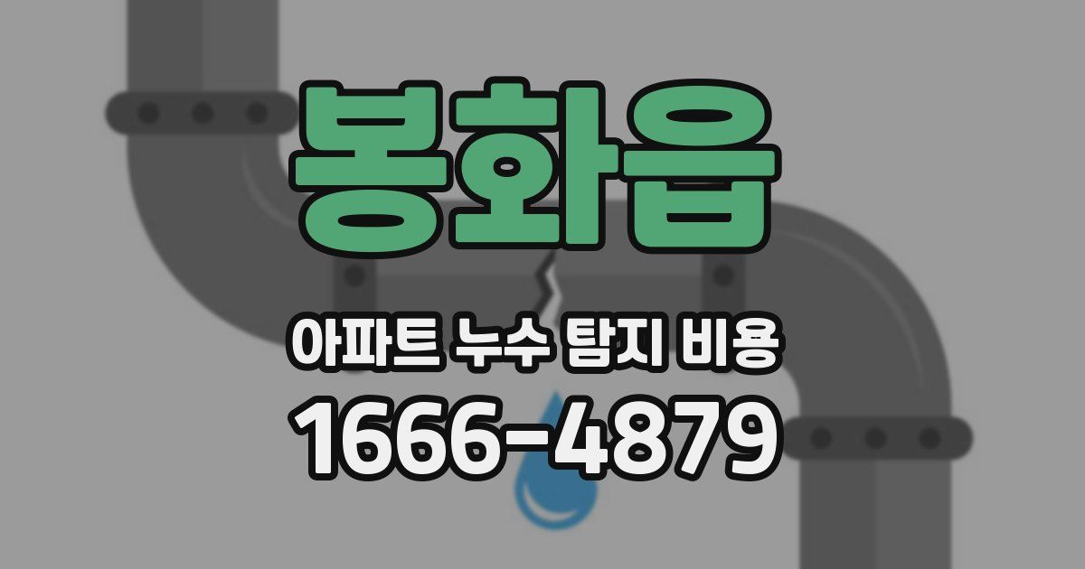 봉화읍 아파트 누수 탐지 비용