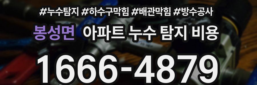 봉성면 아파트 누수 탐지 비용