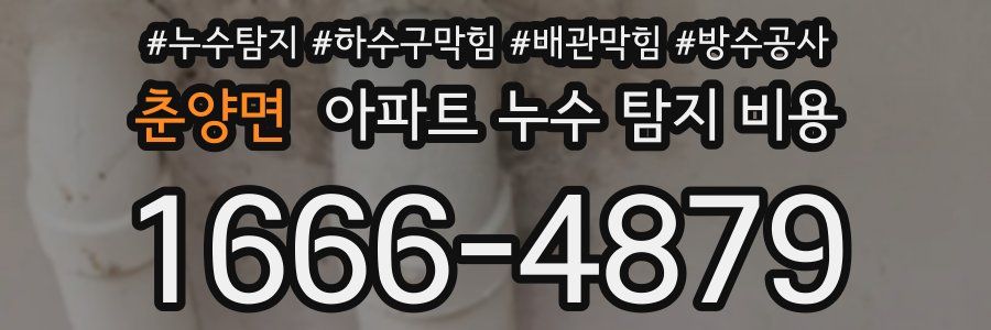 춘양면 아파트 누수 탐지 비용