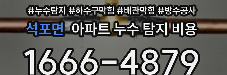 석포면 아파트 누수 탐지 비용