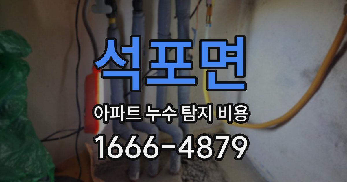 석포면 아파트 누수 탐지 비용