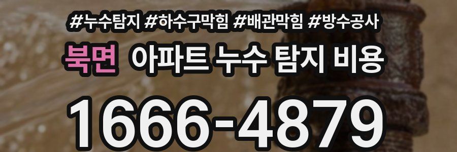 북면 아파트 누수 탐지 비용