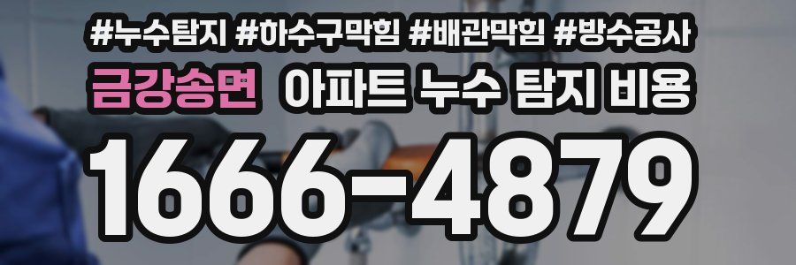 금강송면 아파트 누수 탐지 비용