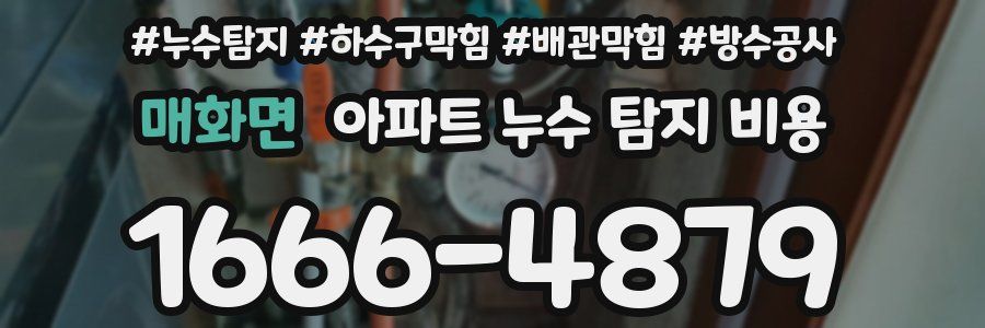 매화면 아파트 누수 탐지 비용