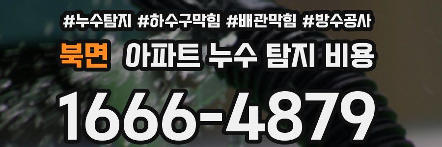 북면 아파트 누수 탐지 비용