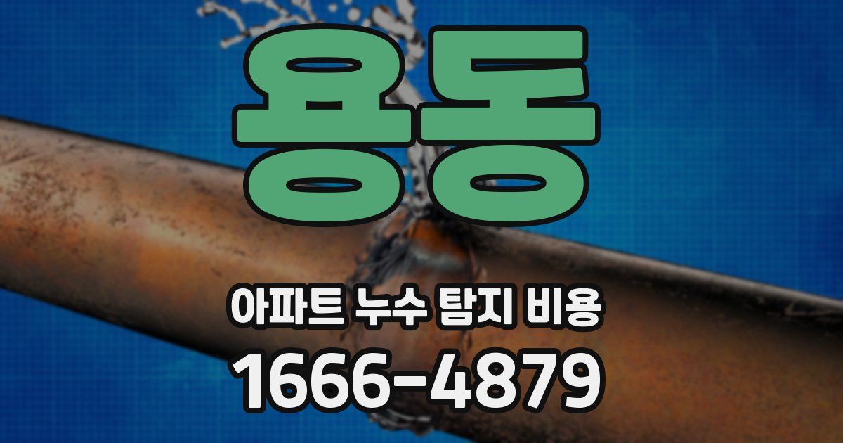 용동 아파트 누수 탐지 비용