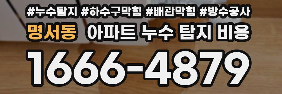 명서동 아파트 누수 탐지 비용