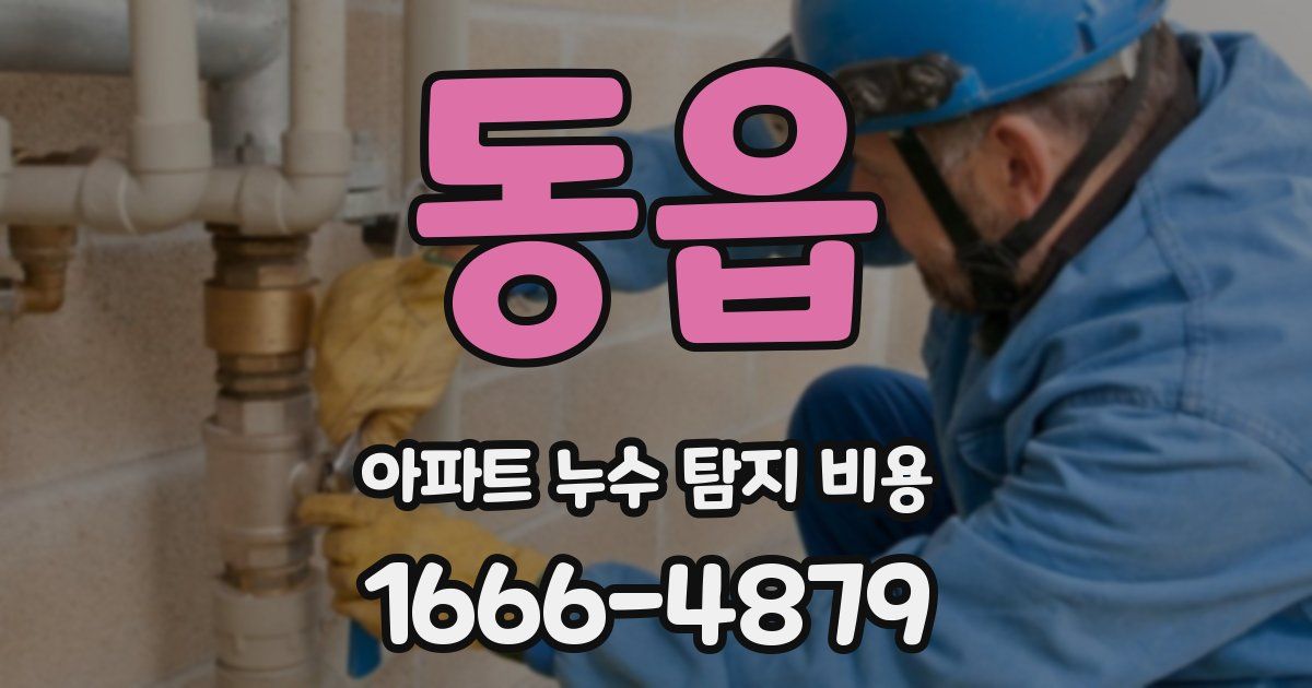 동읍 아파트 누수 탐지 비용