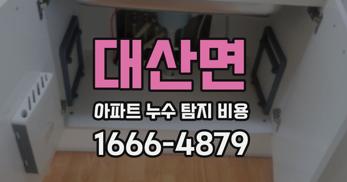 대산면 아파트 누수 탐지 비용