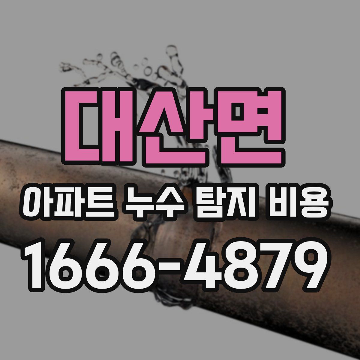대산면 아파트 누수 탐지 비용
