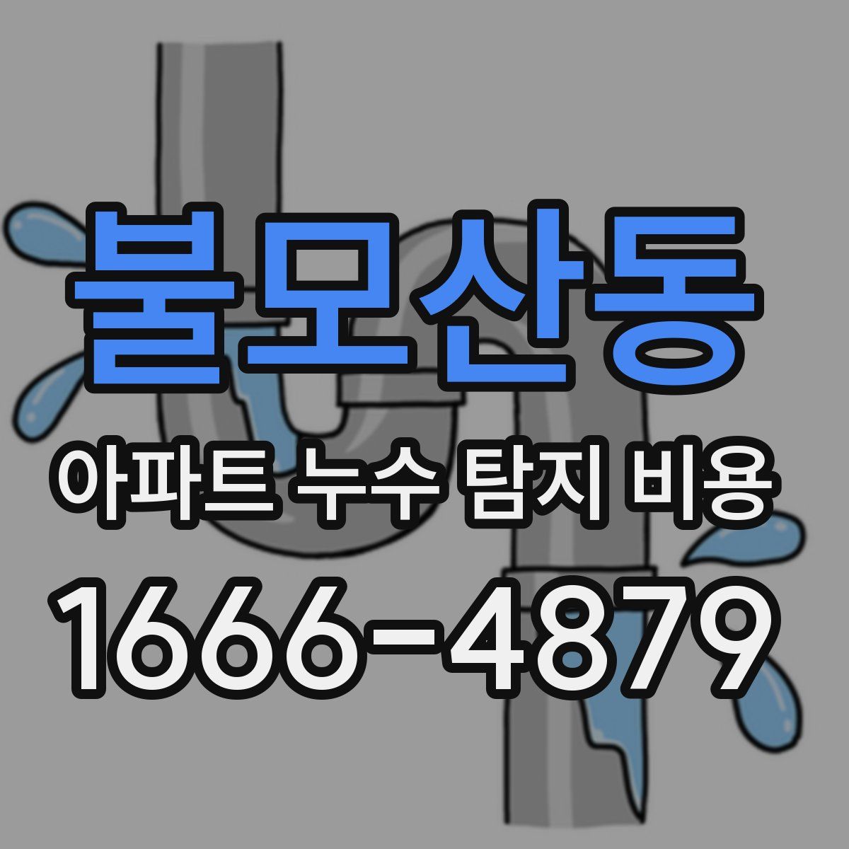 불모산동 아파트 누수 탐지 비용
