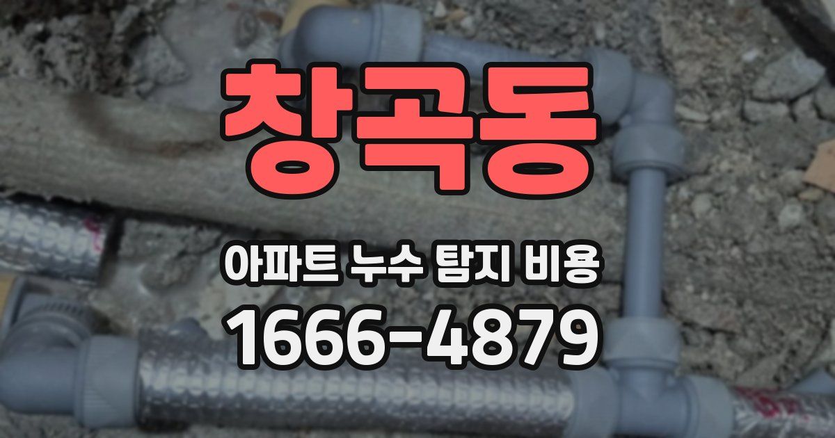 창곡동 아파트 누수 탐지 비용