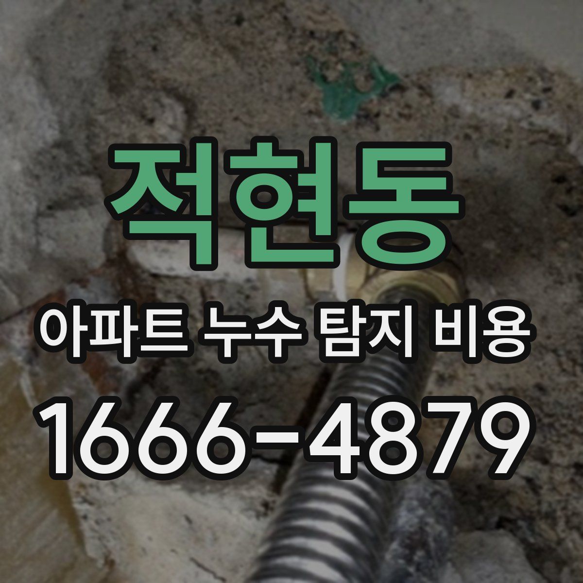 적현동 아파트 누수 탐지 비용