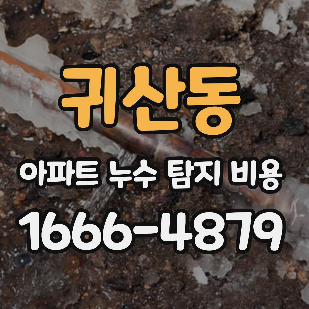 귀산동 아파트 누수 탐지 비용