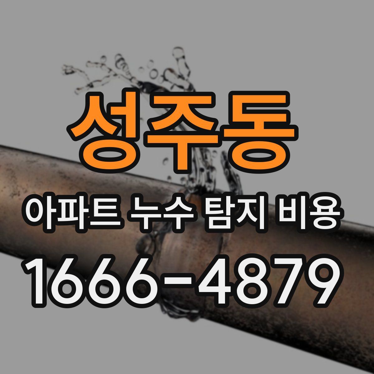 성주동 아파트 누수 탐지 비용