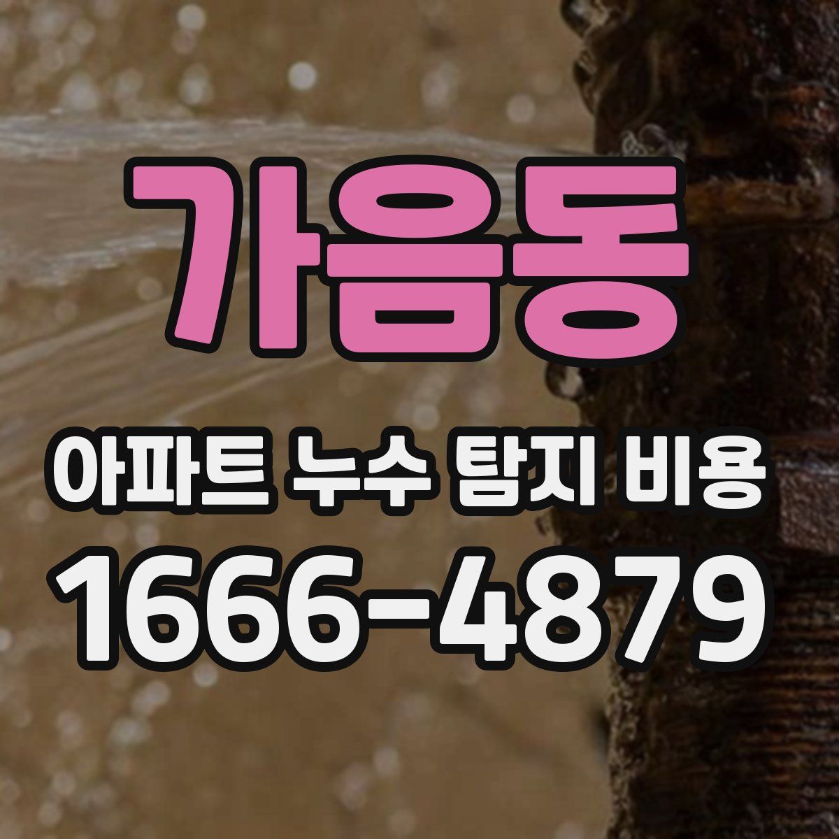 가음동 아파트 누수 탐지 비용