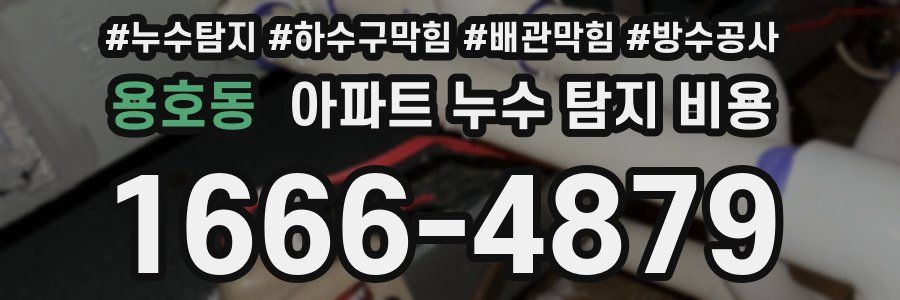 용호동 아파트 누수 탐지 비용