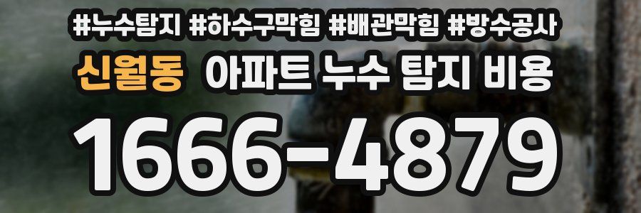 신월동 아파트 누수 탐지 비용