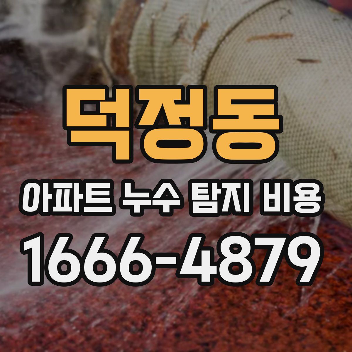 덕정동 아파트 누수 탐지 비용