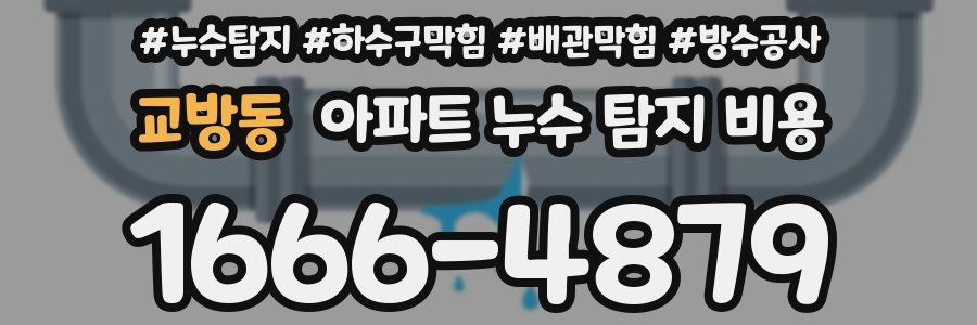 교방동 아파트 누수 탐지 비용