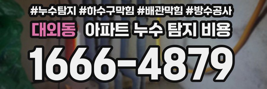 대외동 아파트 누수 탐지 비용