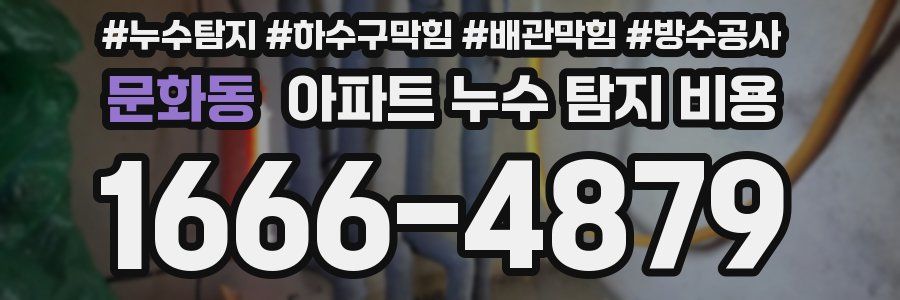 문화동 아파트 누수 탐지 비용