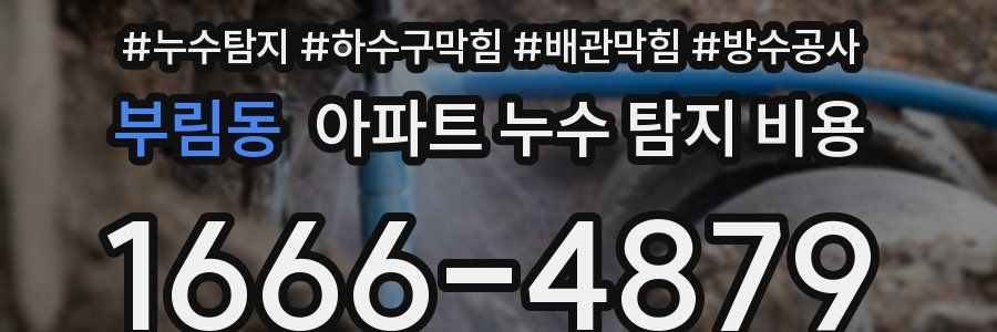 부림동 아파트 누수 탐지 비용