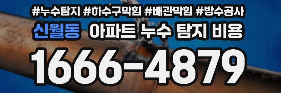 신월동 아파트 누수 탐지 비용