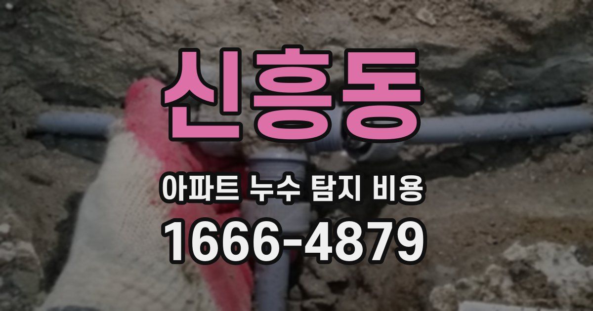 신흥동 아파트 누수 탐지 비용