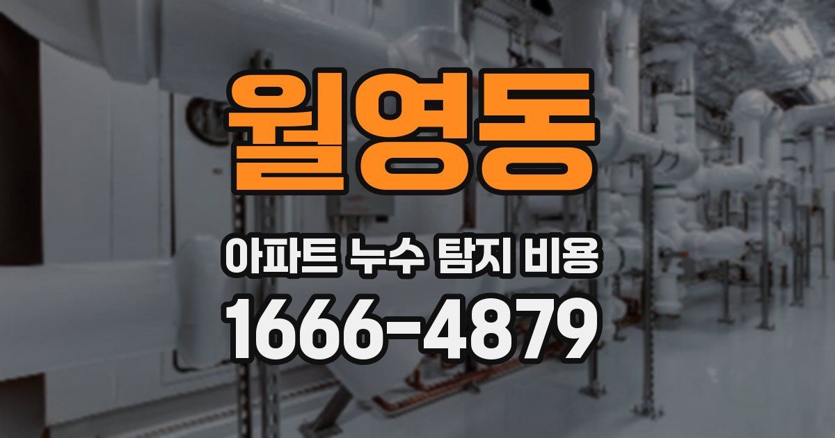 월영동 아파트 누수 탐지 비용