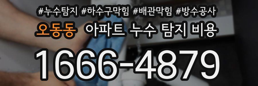 오동동 아파트 누수 탐지 비용