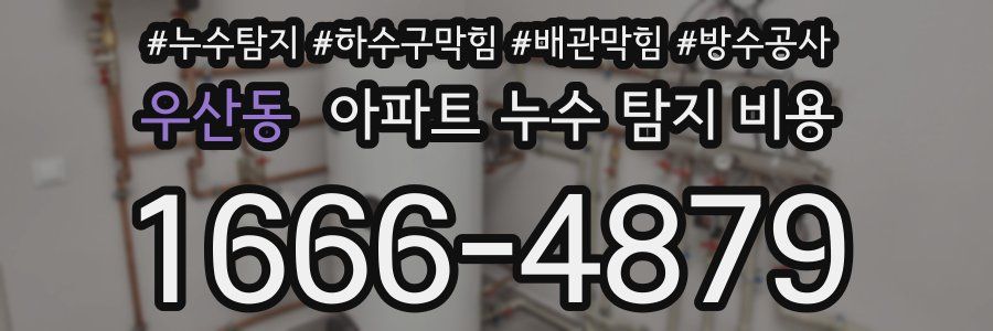 우산동 아파트 누수 탐지 비용