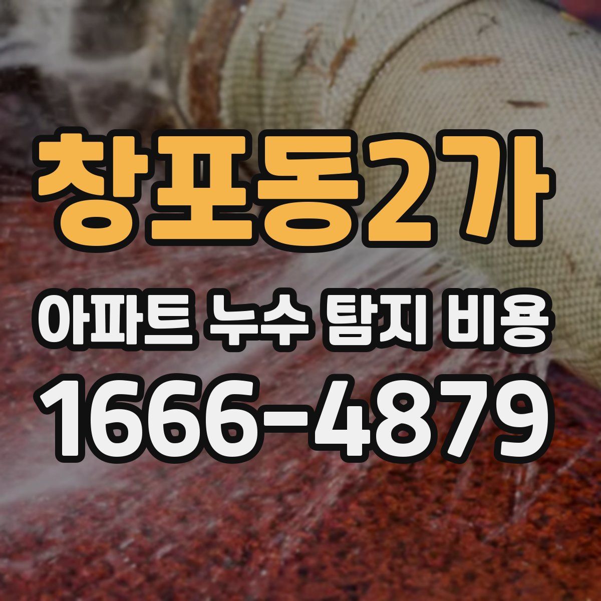 창포동2가 아파트 누수 탐지 비용