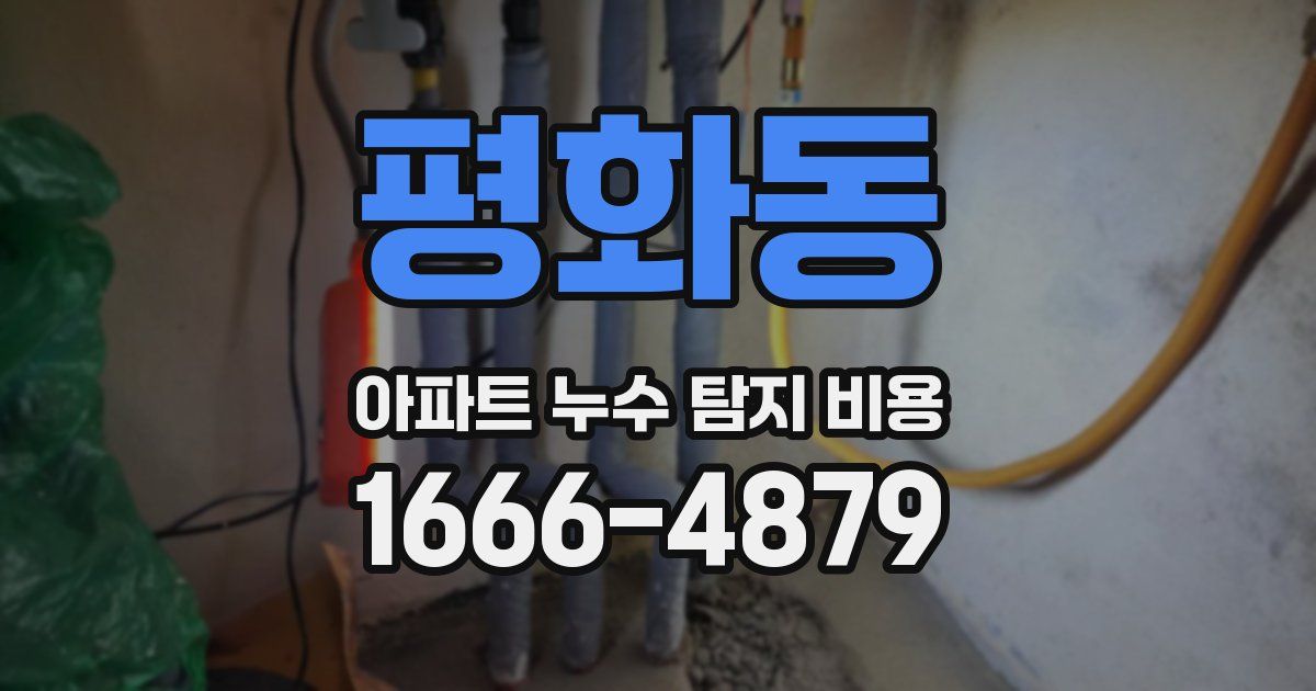 평화동 아파트 누수 탐지 비용