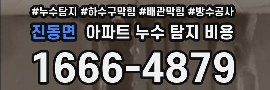 진동면 아파트 누수 탐지 비용