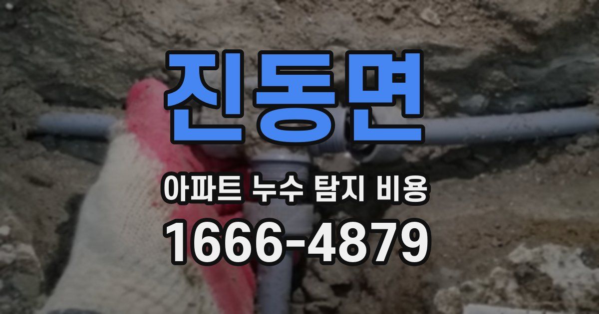 진동면 아파트 누수 탐지 비용