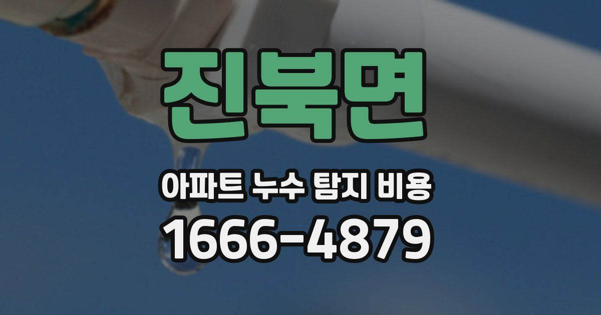 진북면 아파트 누수 탐지 비용