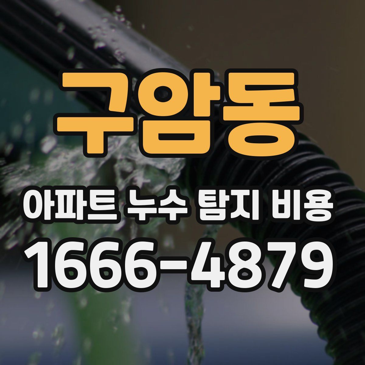 구암동 아파트 누수 탐지 비용