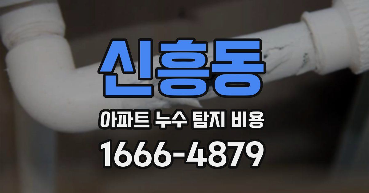 신흥동 아파트 누수 탐지 비용