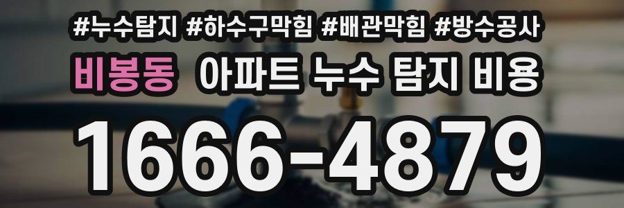 비봉동 아파트 누수 탐지 비용