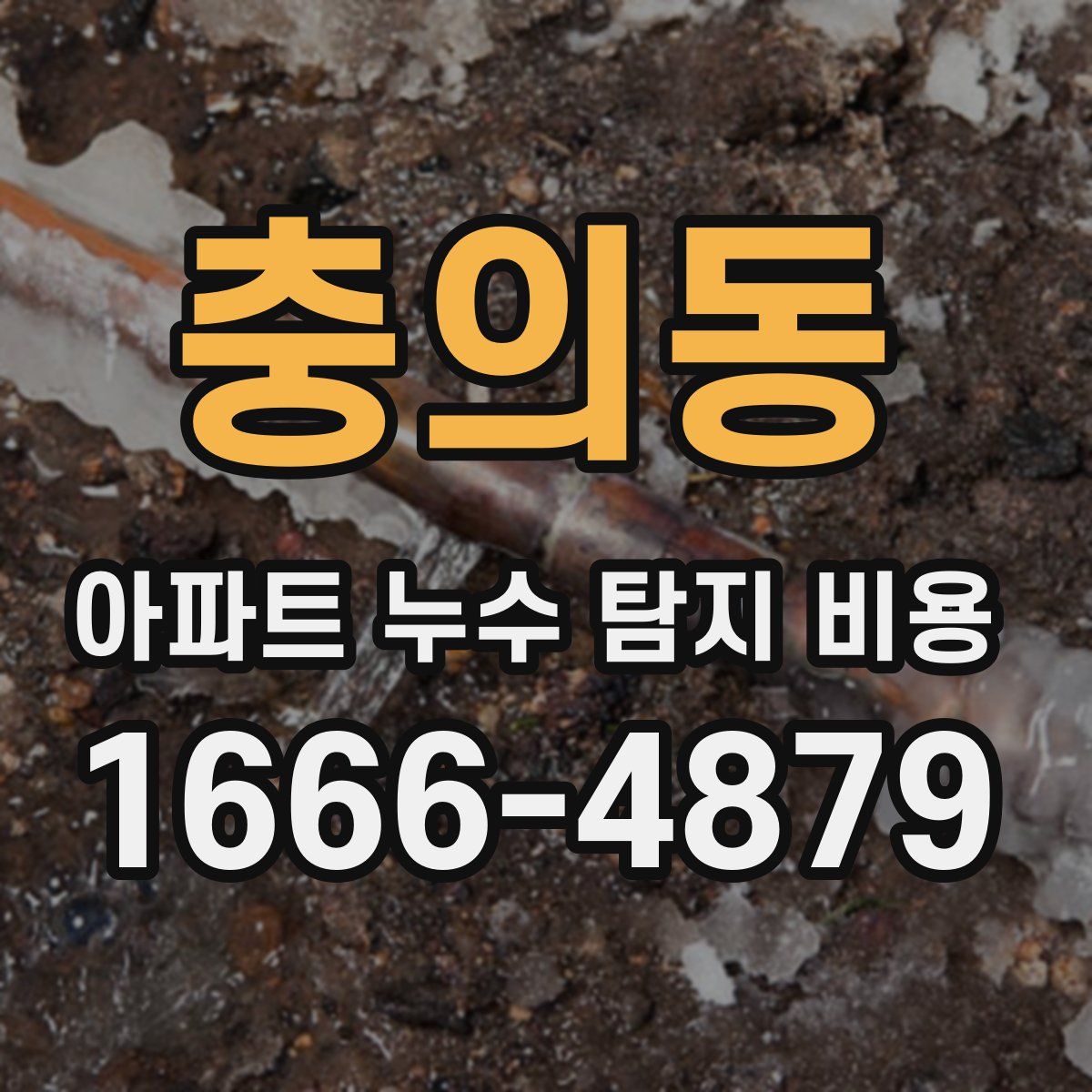 충의동 아파트 누수 탐지 비용