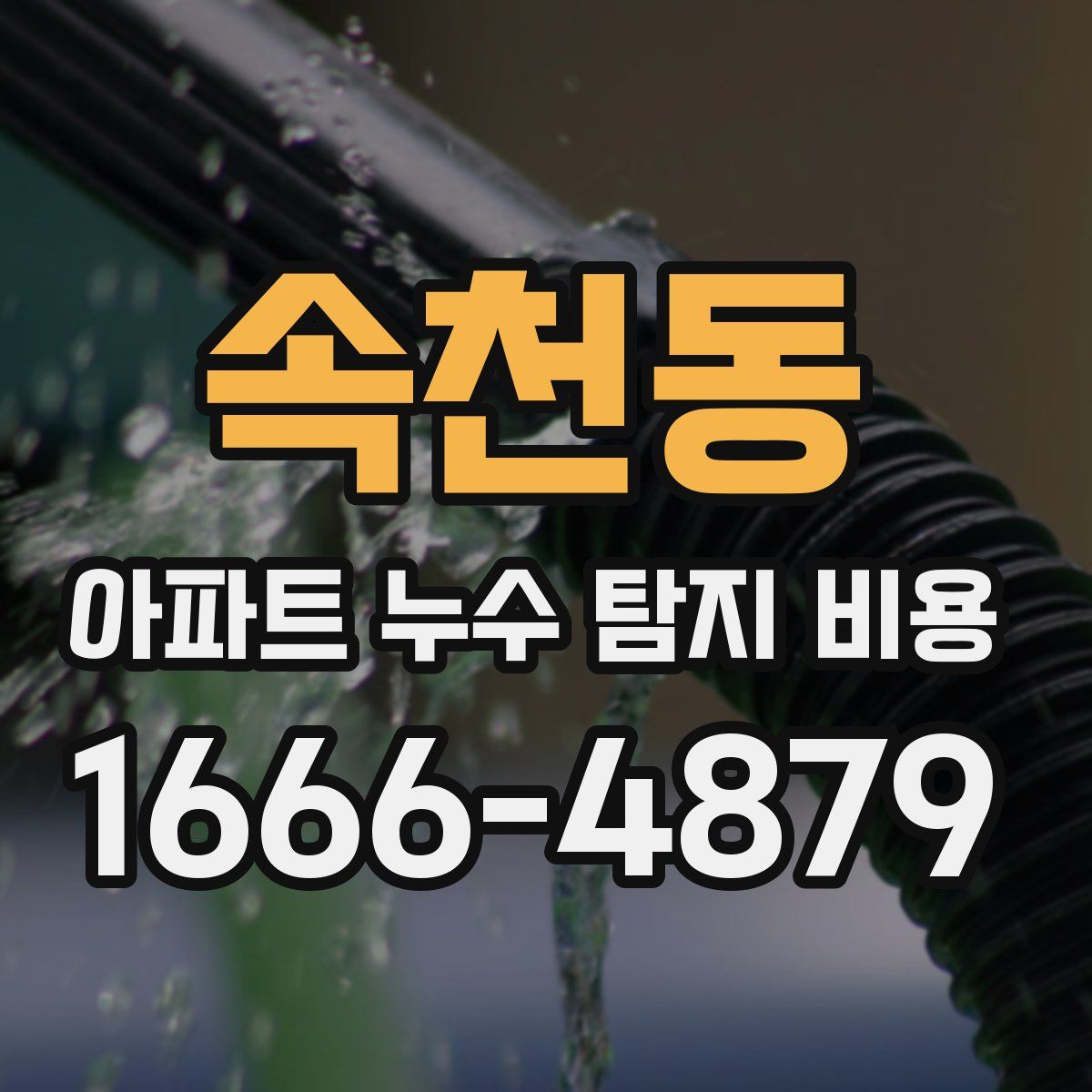 속천동 아파트 누수 탐지 비용