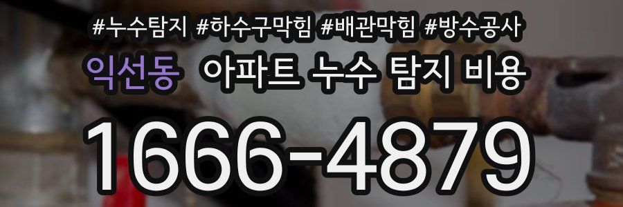 익선동 아파트 누수 탐지 비용