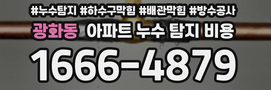 광화동 아파트 누수 탐지 비용