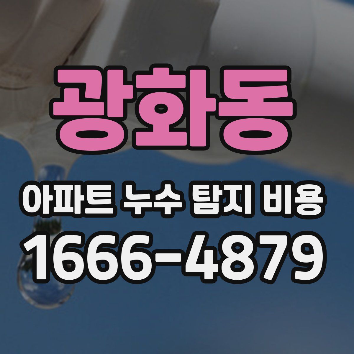 광화동 아파트 누수 탐지 비용
