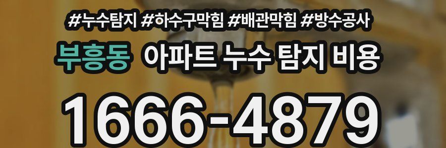 부흥동 아파트 누수 탐지 비용