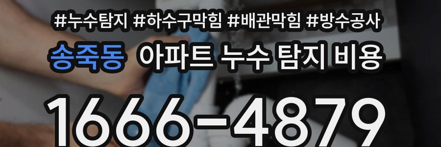 송죽동 아파트 누수 탐지 비용