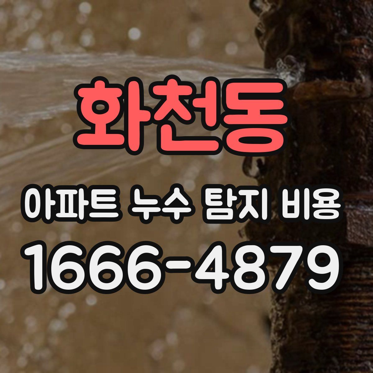 화천동 아파트 누수 탐지 비용